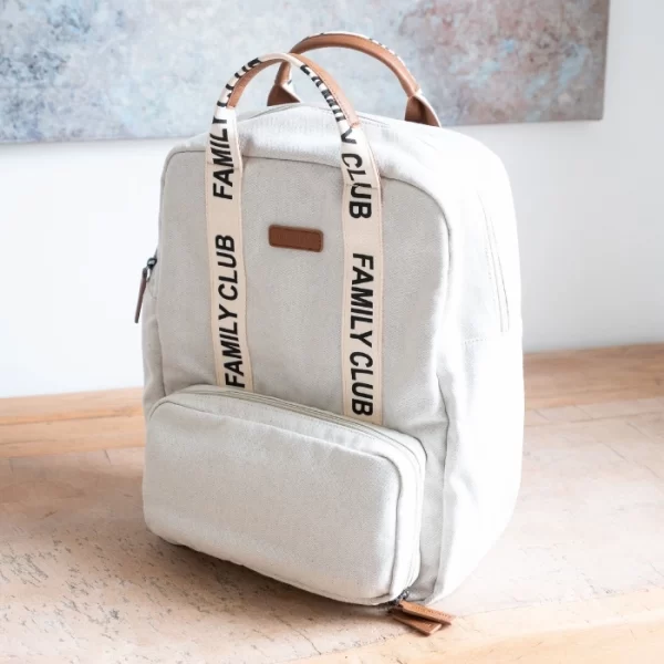 Childhome Family Club Backpack Signature Canvas Off White