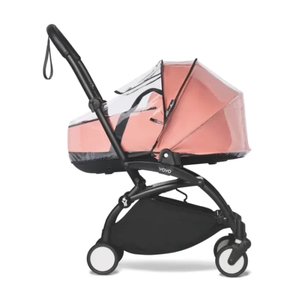 BABYZEN YOYO Bassinet Rain Cover Black Pink