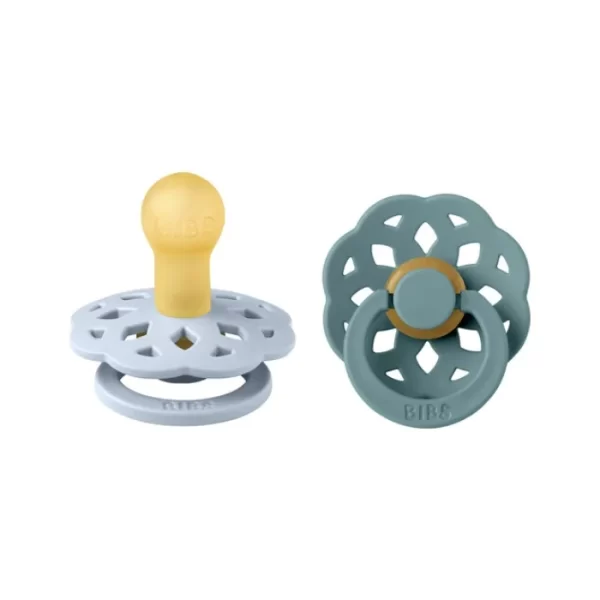 BIBS Boheme 2 PACK Latex Size 1 Baby Blue/Island Sea