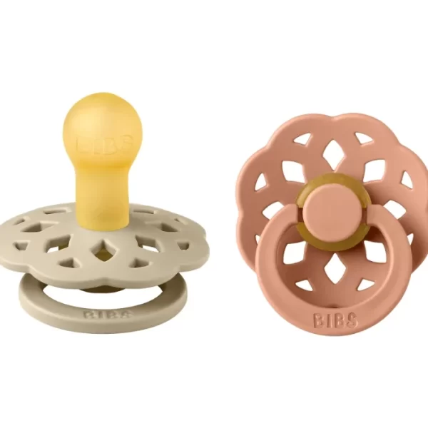 BIBS Boheme 2 PACK Latex Size 1 Vanilla/Peach