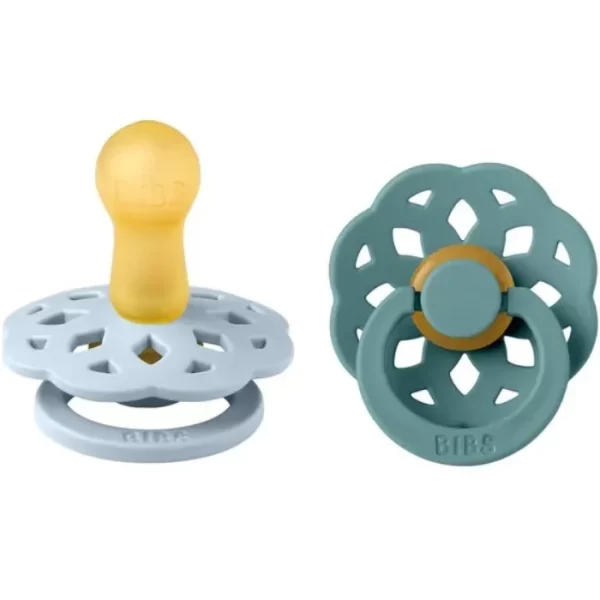 BIBS Boheme 2 PACK Latex Size 2 Blue Island/Blush