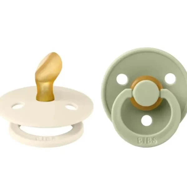 BIBS Colour 2 PACK Latex Size 1 Anatomical Ivory/Sage