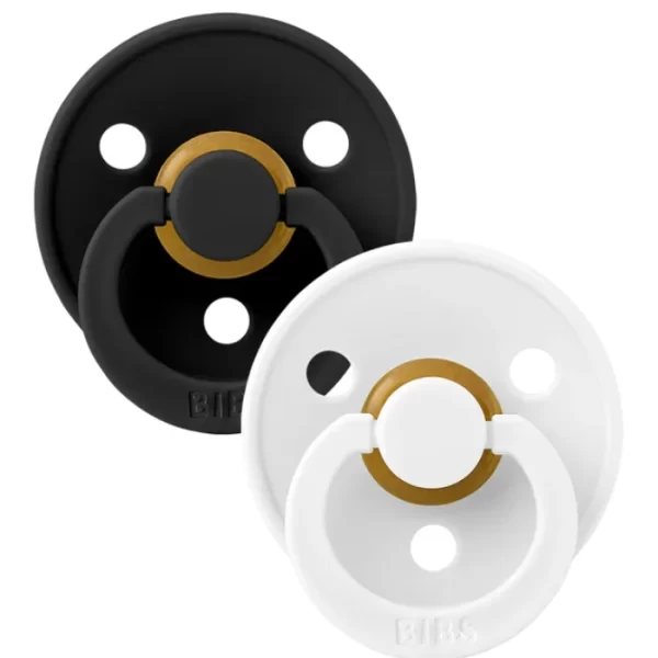 BIBS Colour 2 PACK Latex Size 1 Black/White