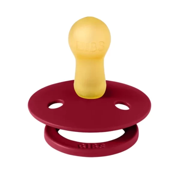 BIBS Colour 2 PACK Latex Size 1 Coral/Ruby