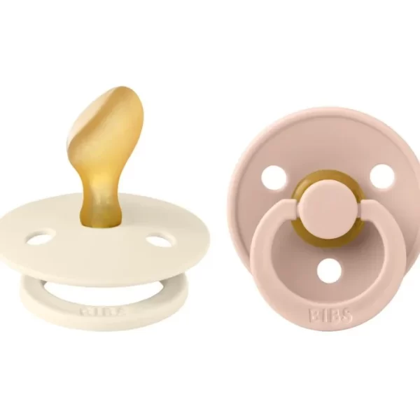 BIBS Colour 2 PACK Latex Size 2 Anatomical Blush GLOW/Vanilla GLOW