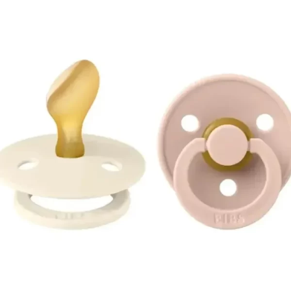 BIBS Colour 2 PACK Latex Size 2 Anatomical Ivory/Blush