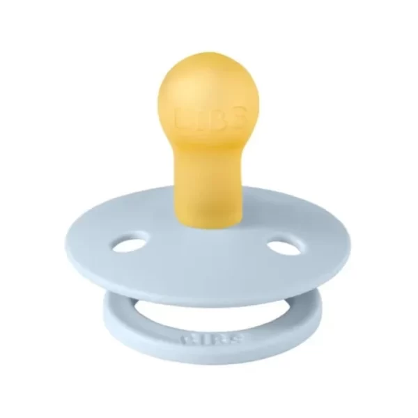 BIBS Pacifier Colour 1 Pack Latex Size 2 Baby Blue Round Nipple