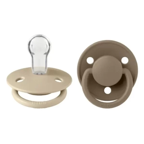 BIBS De Lux 2 PACK Silicone Onesize Vanilla/Dark Oak