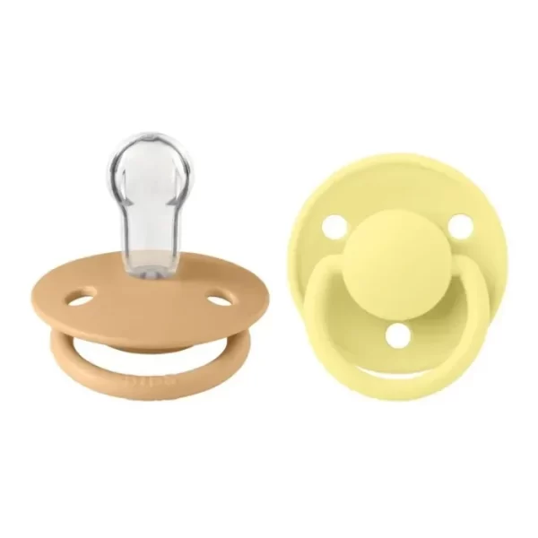 BIBS De Lux 2 Pack Silicone Onesize Desert Sand Sunshine