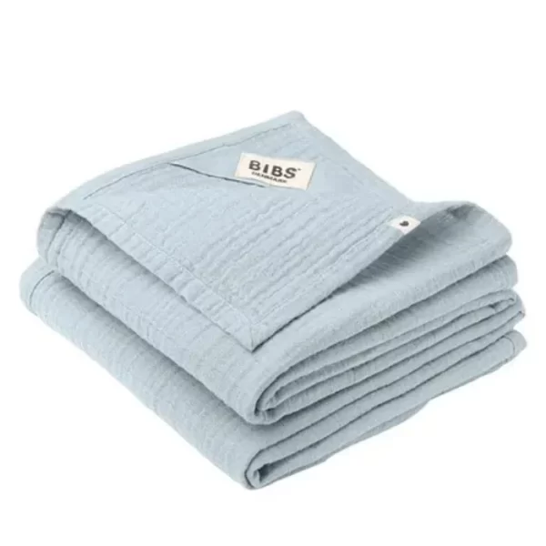 BIBS Muslin Cloth 2pack 70x70 cm Baby Blue