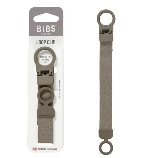 BIBS Pacifier Clip Loop Dark Oak