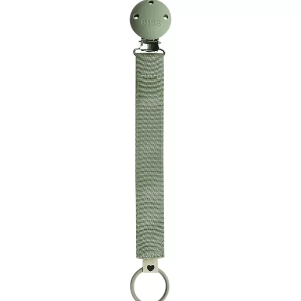 BIBS Pacifier Clip Ribbon Sage