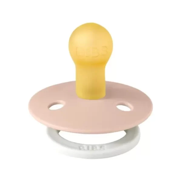 BIBS Pacifier Colour 1 Pack Latex Size 1 Blush Round Nipple