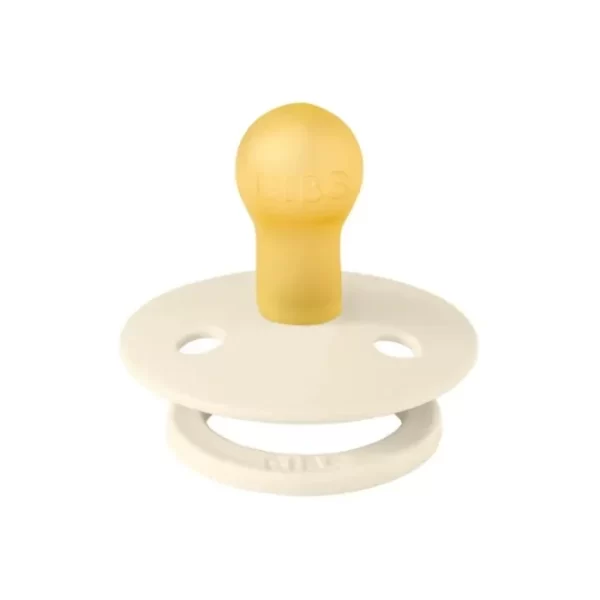 BIBS Pacifier Colour 1 Pack Latex Size 2 Vanilla Glow Round Nipple