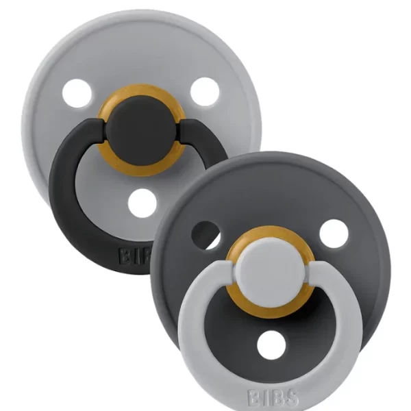 BIBS Pacifier Studio Colour 2 PACK Fusion Latex Size 1 Cloud Iron mix