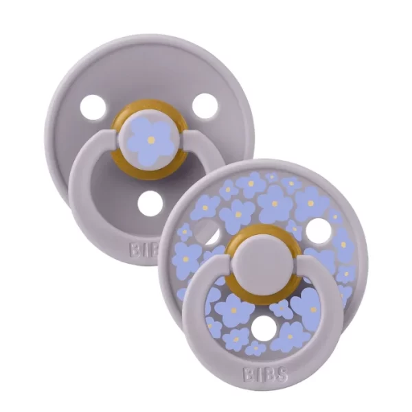 BIBS Pacifier Studio Colour 2 PACK Jasmine Latex Size 1 Fossil Grey Mix