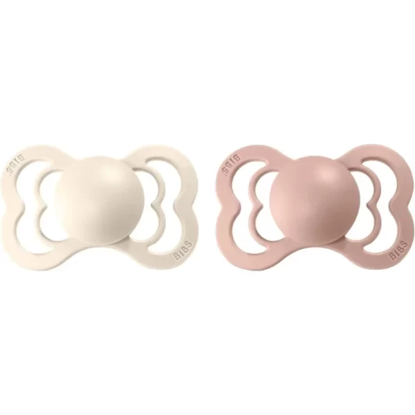 BIBS Pacifier Supreme 2 Pack Silicone Size 2 Haze Blossom