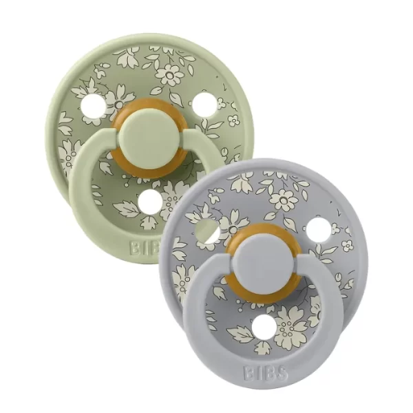 BIBS Pacifier X Liberty Colour 2 Pack Capel Latex Size 1 Sage Mix