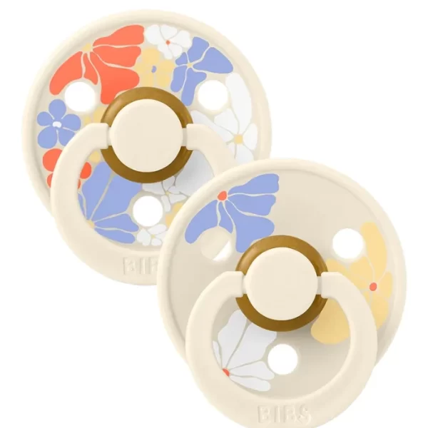 BIBS Studio Colour 2 Pack Morning Bloom Latex Size 1 Ivory Mix