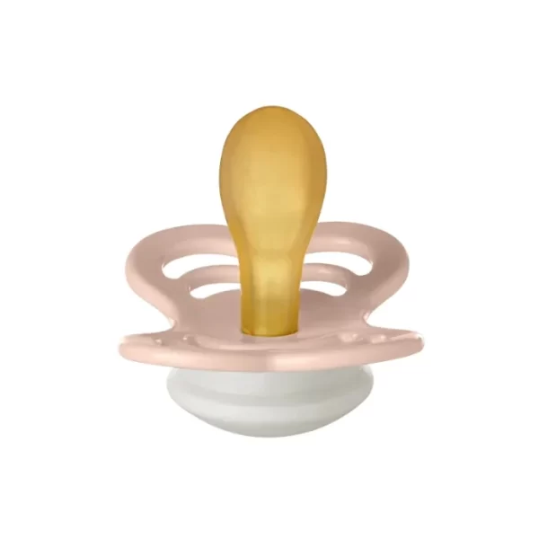 BIBS Supreme 2 PACK Silicone Size 1 Blush GLOW/Vanilla GLOW