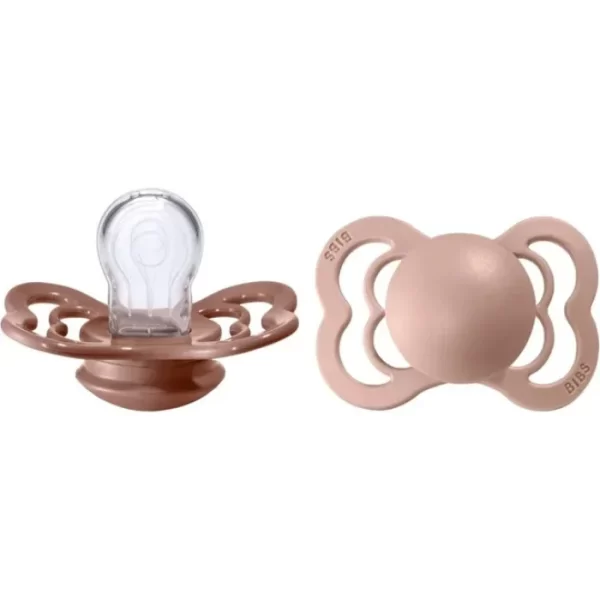 BIBS Supreme 2 PACK Silicone Size 1 Woodchuck/Blush