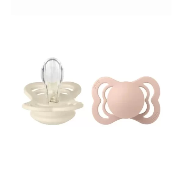 BIBS Supreme 2 Pack Silicone Size 1 Haze Caramel