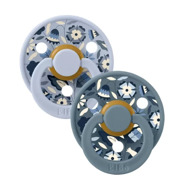 BIBS x Liberty 2 PACK Colour Bobo Latex Size 2 Dusty Blue Mix