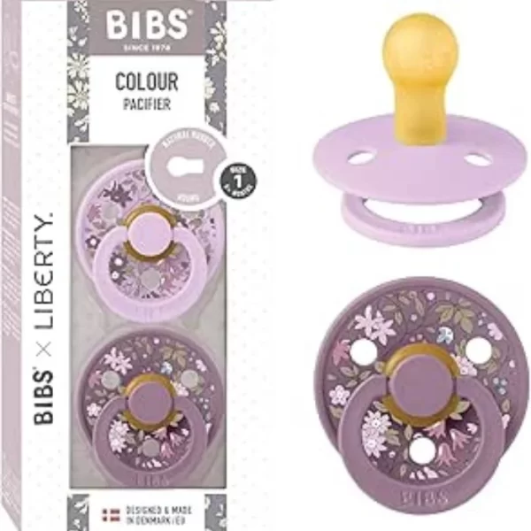BIBS x Liberty 2 PACK Colour Chamomile Lawn Latex Size 1 Violet Sky Mix
