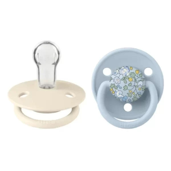 BIBS x Liberty 2 PACK De Lux Eloise Silicone Onesize Baby Blue Mix