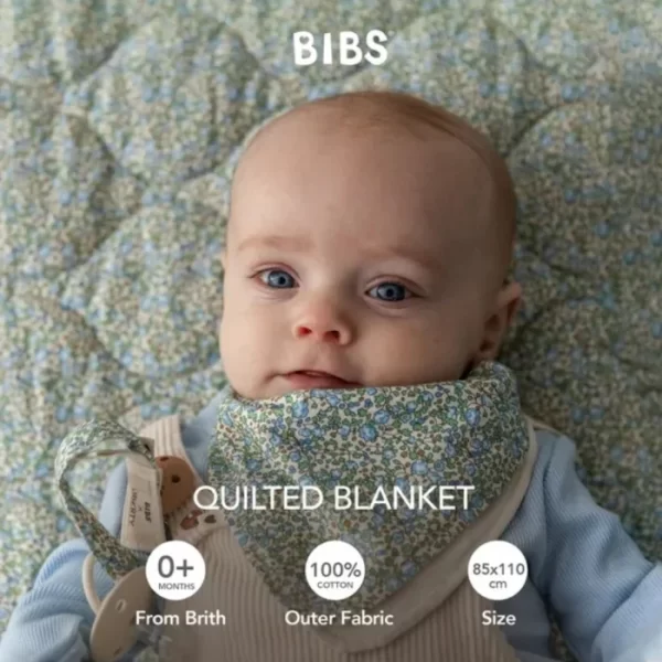 BIBS x Liberty Quilted Blanket Eloise Ivory