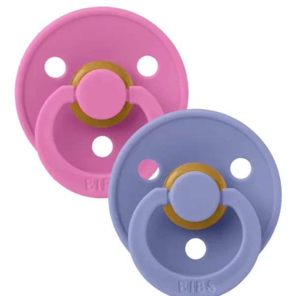 Bibs Pacifier Colour 2 Pack Latex Size 2 Bubblegum Peri Bubblegum Peri