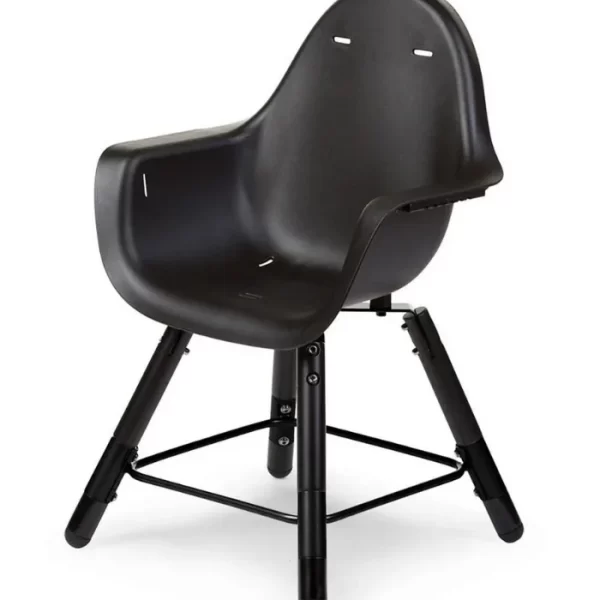 Childhome Evolu 2 Chair 2 in 1 + Bumper Black Black